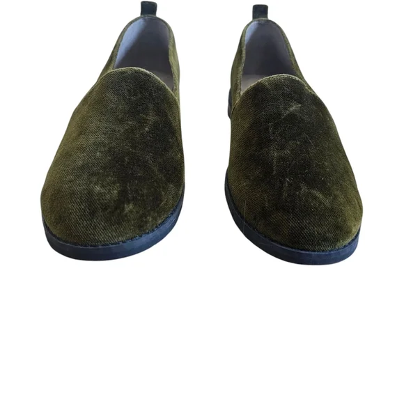 Eileen Fisher Demi 3 Velvet Loafers Olive‎ Green Women's Size 7.5 - Picture 3 of 9